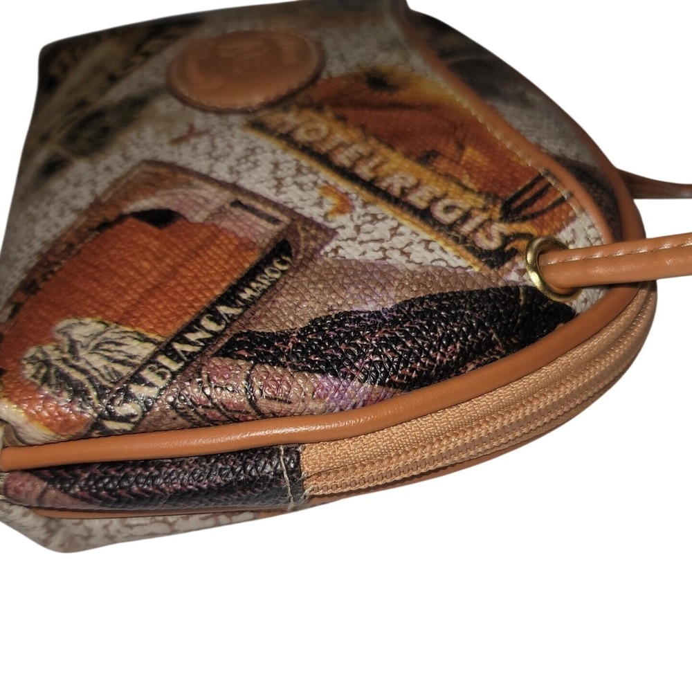 Vintage Allan Edward Patchwork Art World Map Small‎ Crossbody Bag Boho - Picture 5 of 10